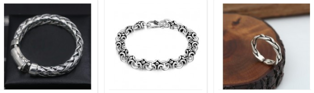 Thick Silver Bracelets For Mens