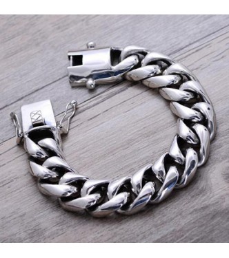 sterling silver chain bracelet mens