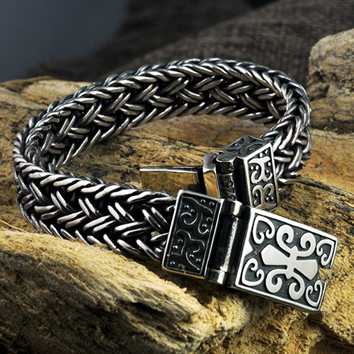 sterling silver chain bracelet mens